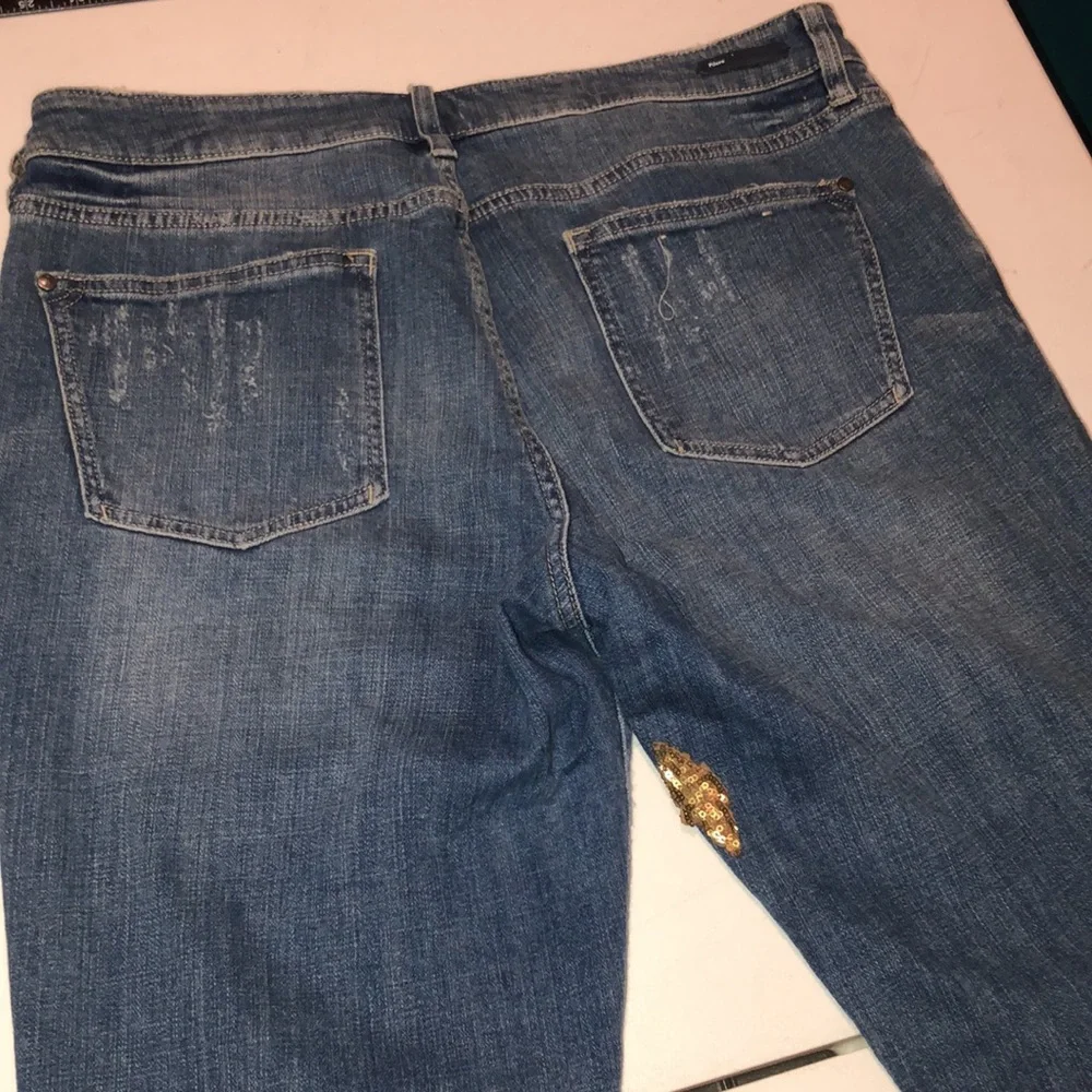 Pilcro and the Letterpress Blue Jeans with Gold Accents - Picture 13 of 15